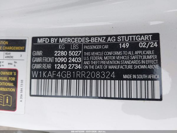 2024 MERCEDES-BENZ C 300 C300