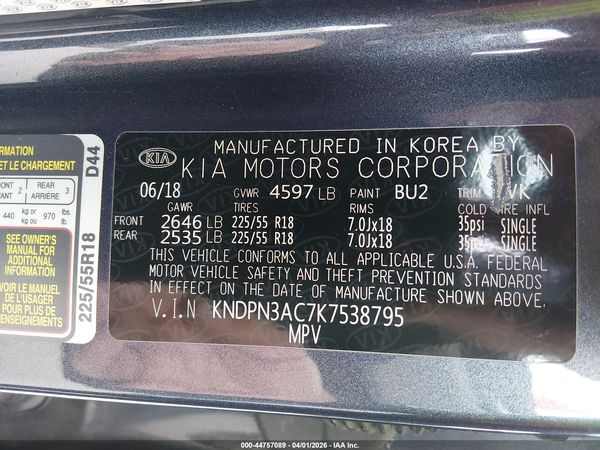 2019 KIA SPORTAGE EX