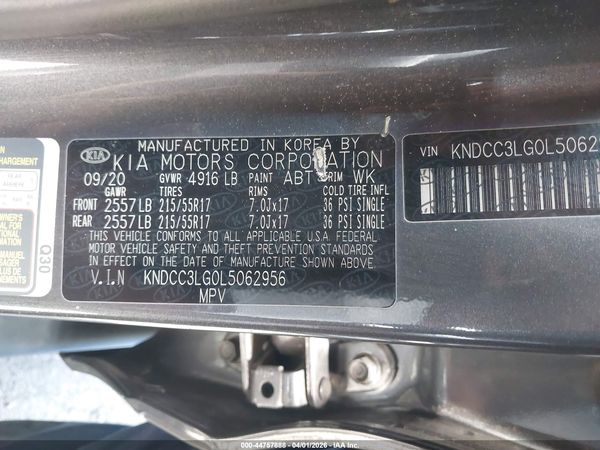 2020 KIA NIRO EV EX