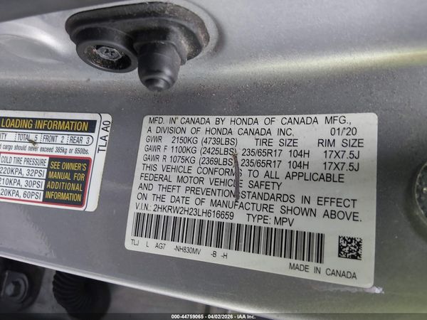 2020 HONDA CR-V AWD LX