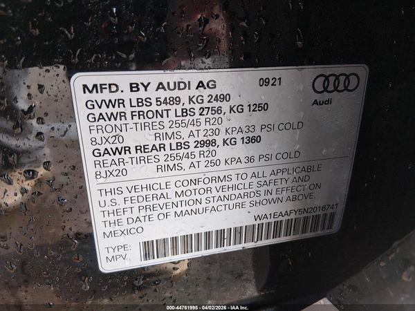 2022 AUDI Q5