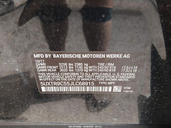 2018 BMW X3 XDRIVE30I