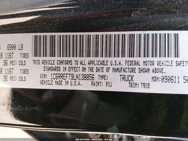 2020 RAM 1500 BIG HORN  4X2 5'7 BOX