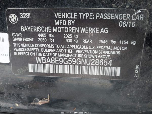 2016 BMW 328I SA