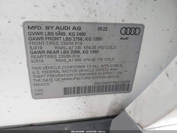 2022 AUDI Q5