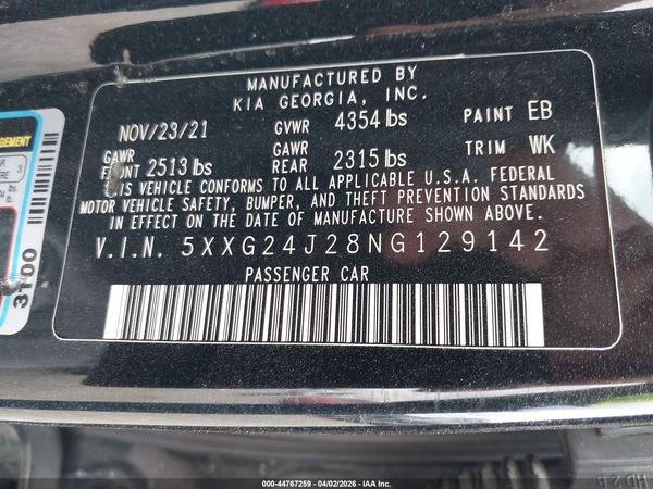 2022 KIA K5 LX