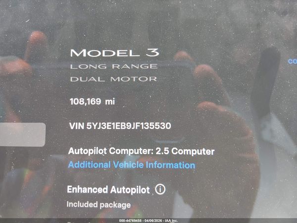 2018 TESLA MODEL 3 LONG RANGE/PERFORMANCE
