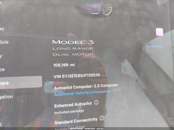 2018 TESLA MODEL 3 LONG RANGE/PERFORMANCE