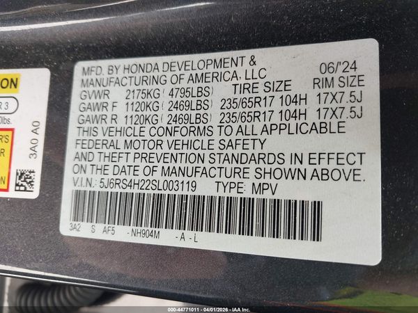 2025 HONDA CR-V LX AWD