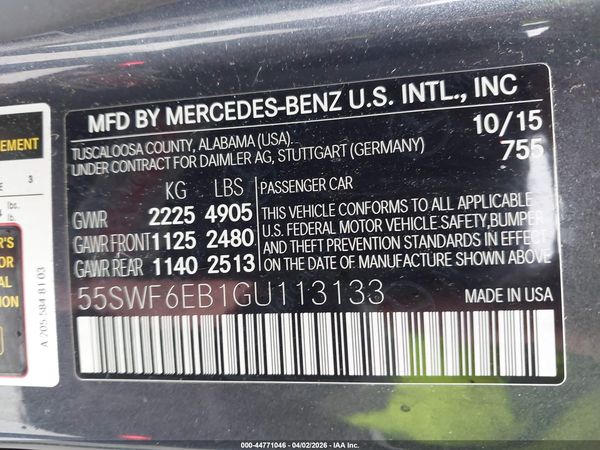 2016 MERCEDES-BENZ C 450 AMG 4MATIC