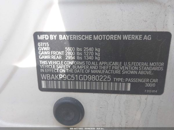 2016 BMW 550I XDRIVE