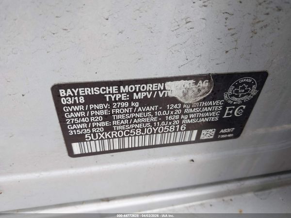 2018 BMW X5 XDRIVE35I