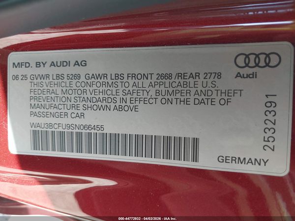 2025 AUDI ALL-NEW A5