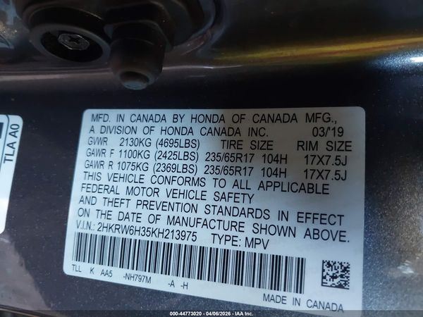 2019 HONDA CR-V LX