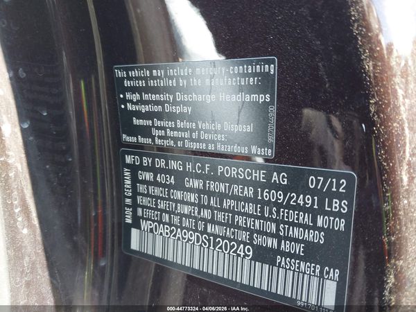 2013 PORSCHE 911 CARRERA S