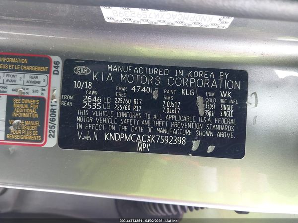 2019 KIA SPORTAGE LX