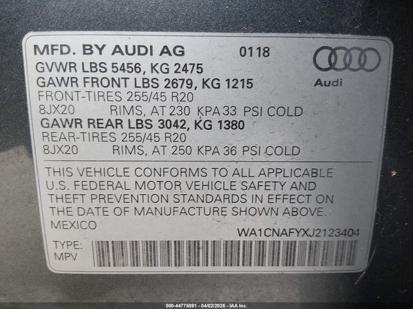 2018 AUDI Q5
