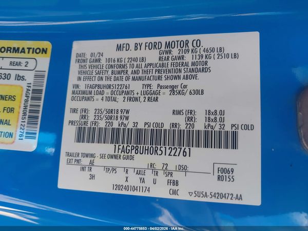 2024 FORD MUSTANG ECOBOOST PREMIUM