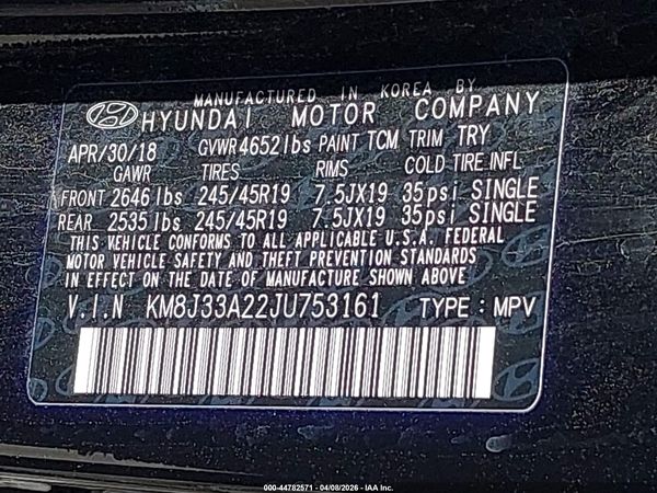 2018 HYUNDAI TUCSON LIMITED