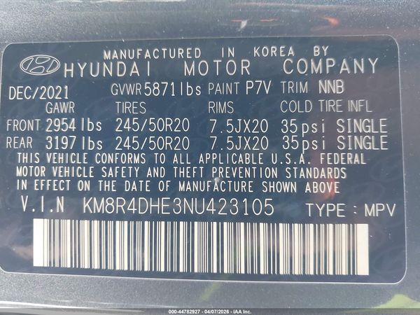 2022 HYUNDAI PALISADE SEL