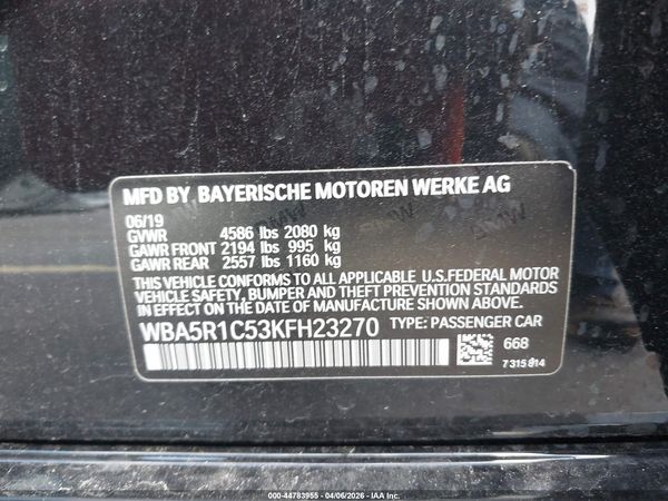 2019 BMW 330I