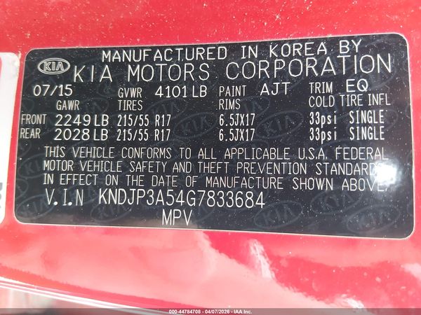 2016 KIA SOUL +