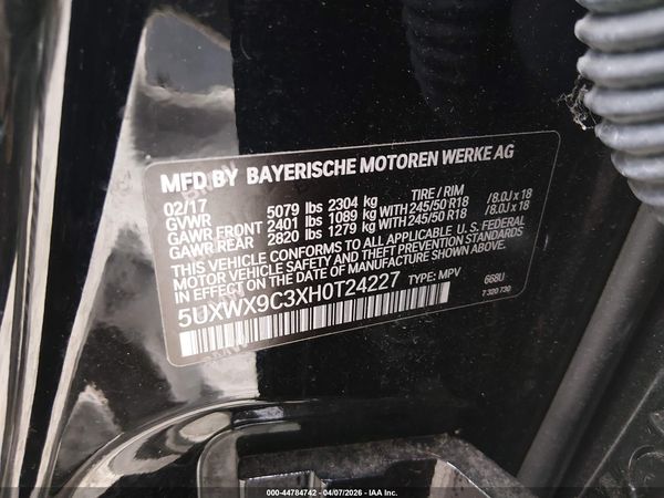 2017 BMW X3 XDRIVE28I