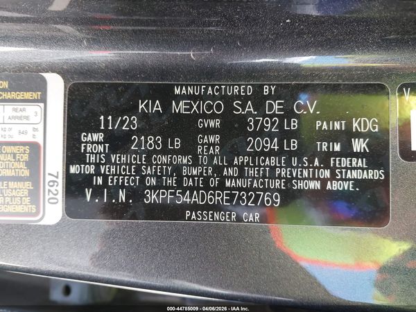 2024 KIA FORTE GT-LINE