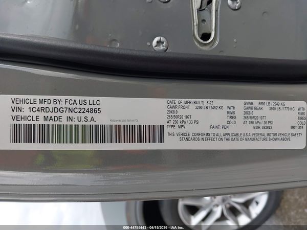 2022 DODGE DURANGO GT PLUS AWD