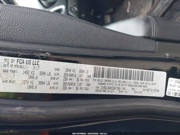 2017 DODGE DURANGO SXT AWD