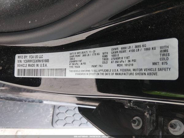 2024 RAM 1500 TRADESMAN  4X4 6'4 BOX