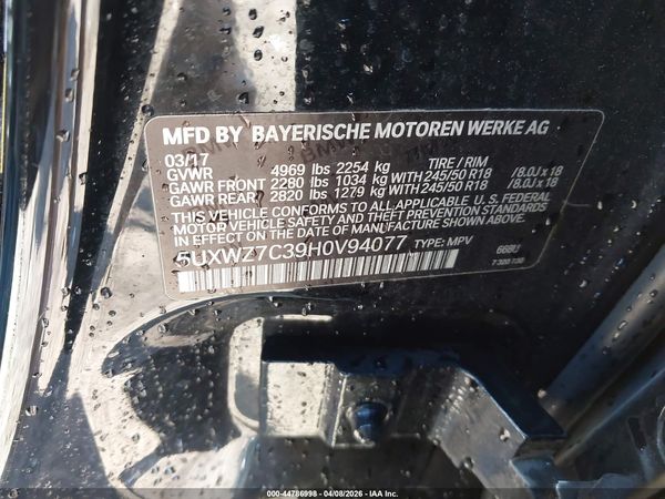 2017 BMW X3 SDRIVE28I