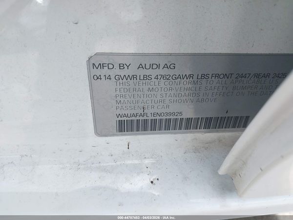 2014 AUDI A4 2.0T PREMIUM