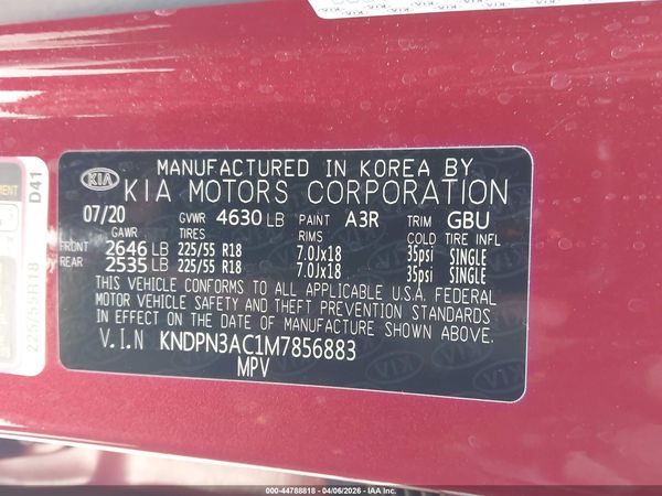 2021 KIA SPORTAGE EX