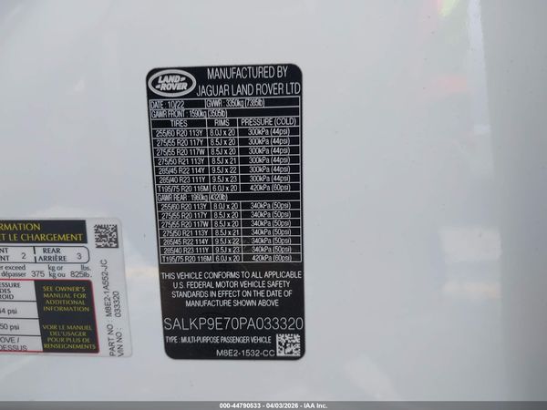 2023 LAND ROVER RANGE ROVER P530 SE