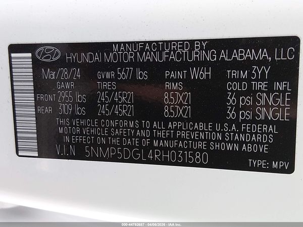 2024 HYUNDAI SANTA FE CALLIGRAPHY