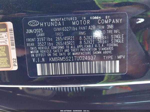 2026 HYUNDAI PALISADE CALLIGRAPHY