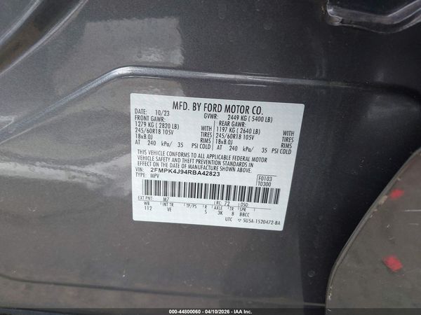 2024 FORD EDGE SEL — I9