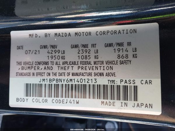 2021 MAZDA MAZDA3 2.5 TURBO PREMIUM PLUS