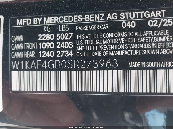 2025 MERCEDES-BENZ C 300 C300