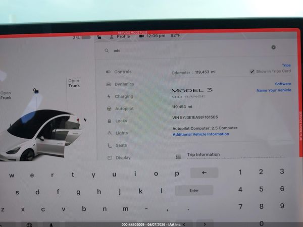 2018 TESLA MODEL 3 LONG RANGE/MID RANGE