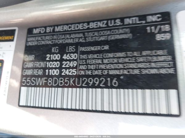 2019 MERCEDES-BENZ C 300 C300