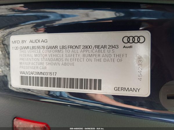 2021 AUDI A7 SPORTBACK