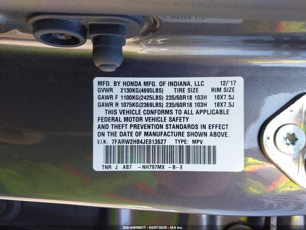 2018 HONDA CR-V EX-L/EX-L NAVI