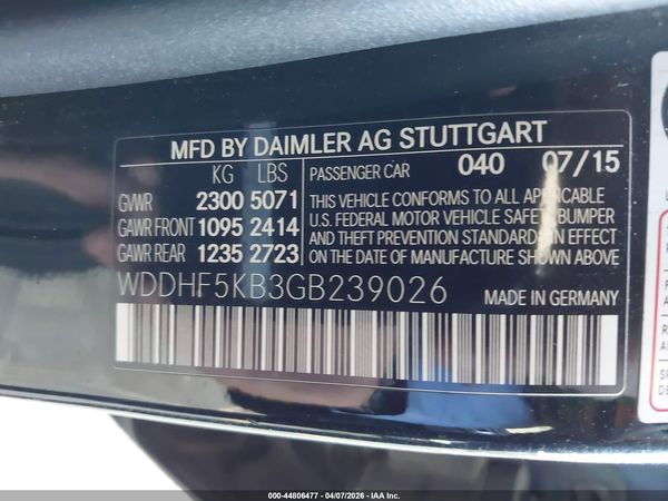 2016 MERCEDES-BENZ E 350 E350
