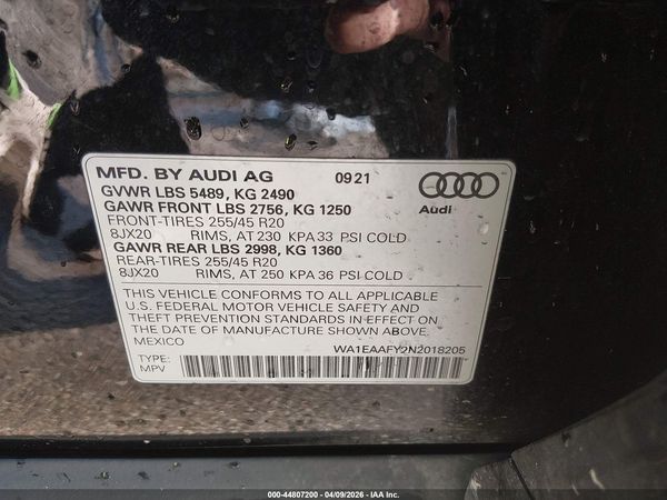 2022 AUDI Q5