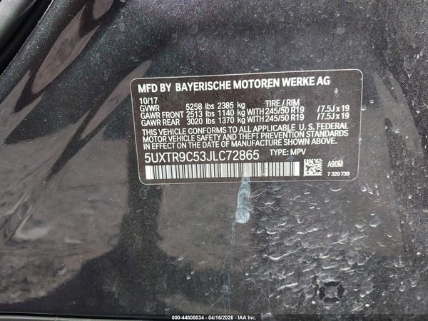 2018 BMW X3 XDRIVE30I