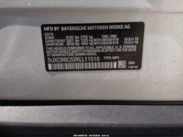 2019 BMW X5 XDRIVE40I