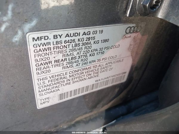 2019 AUDI Q7 45 PREMIUM