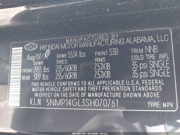 2025 HYUNDAI SANTA FE SE